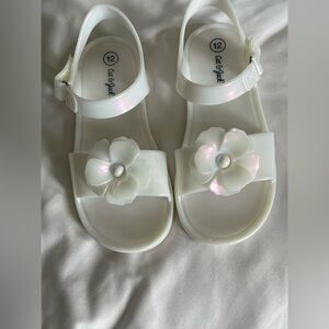 Cat & Jack Iridescent White Kids Sandals
